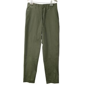 Vintage Military Utility Pants Mens 32 X 33 Olive Green Durable Press Zip OG-507